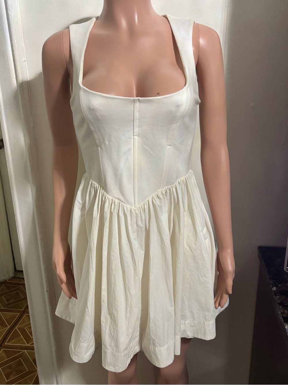 NWT BHLDN by Anthropologie Sleeveless Scoop-Neck Fit & Flare Mini Dress - Picture 3 of 15